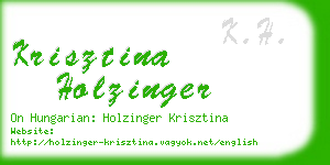 krisztina holzinger business card